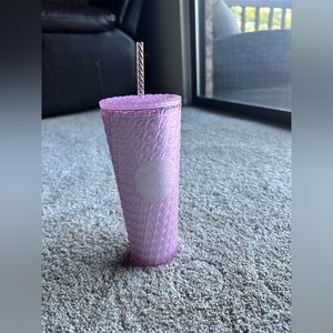 NEW SUPER CUTE STARBUCKS Pink Textured Tumbler